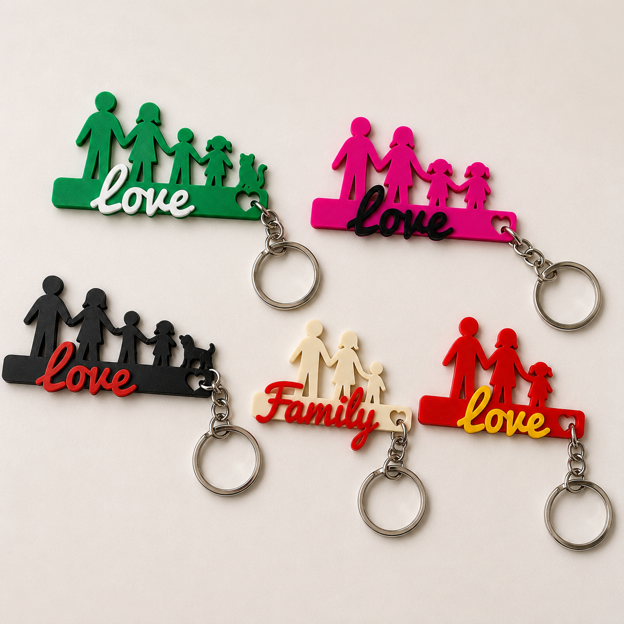 Porta-Chaves Família Personalizado 3D