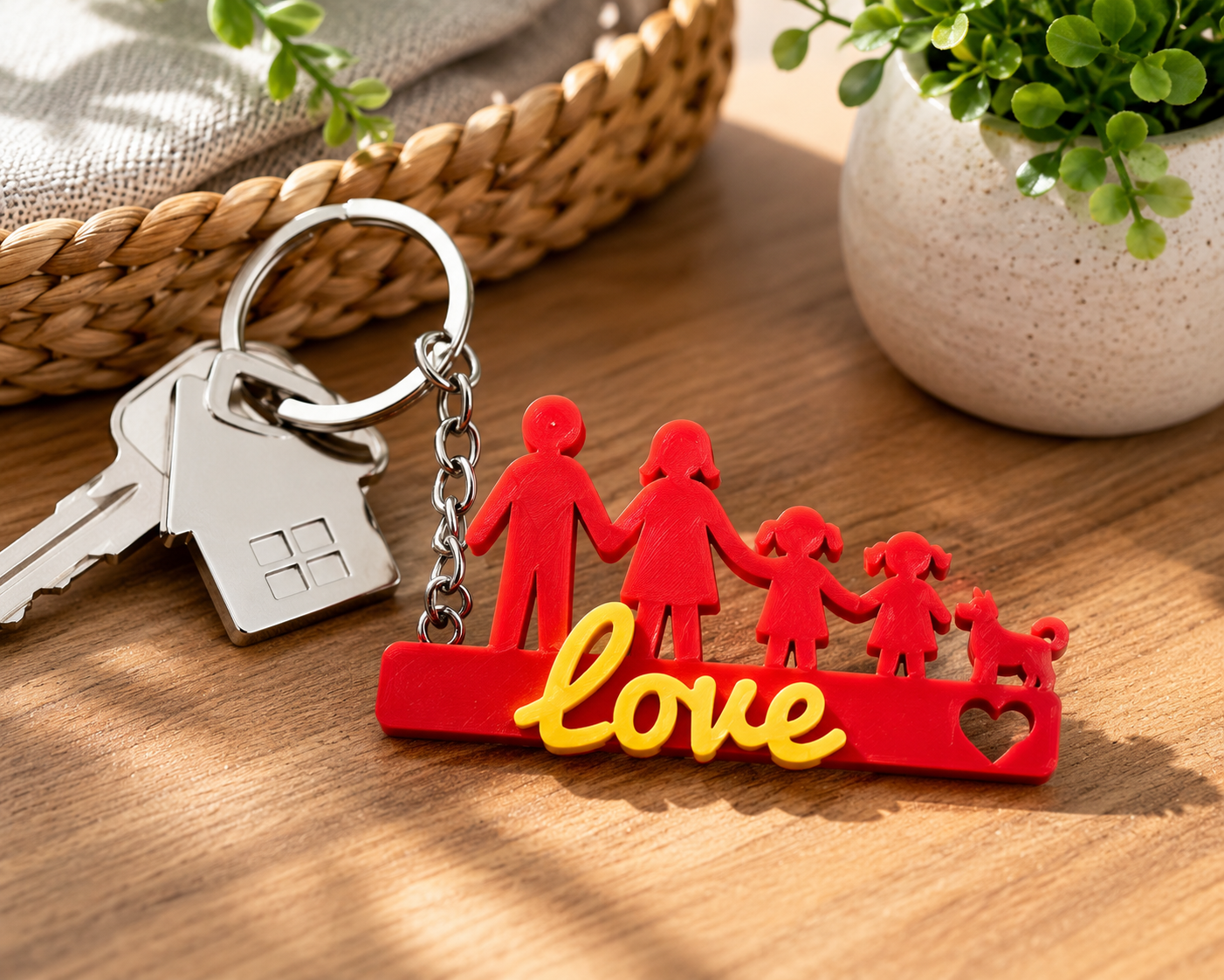 Porta-Chaves Família Personalizado 3D