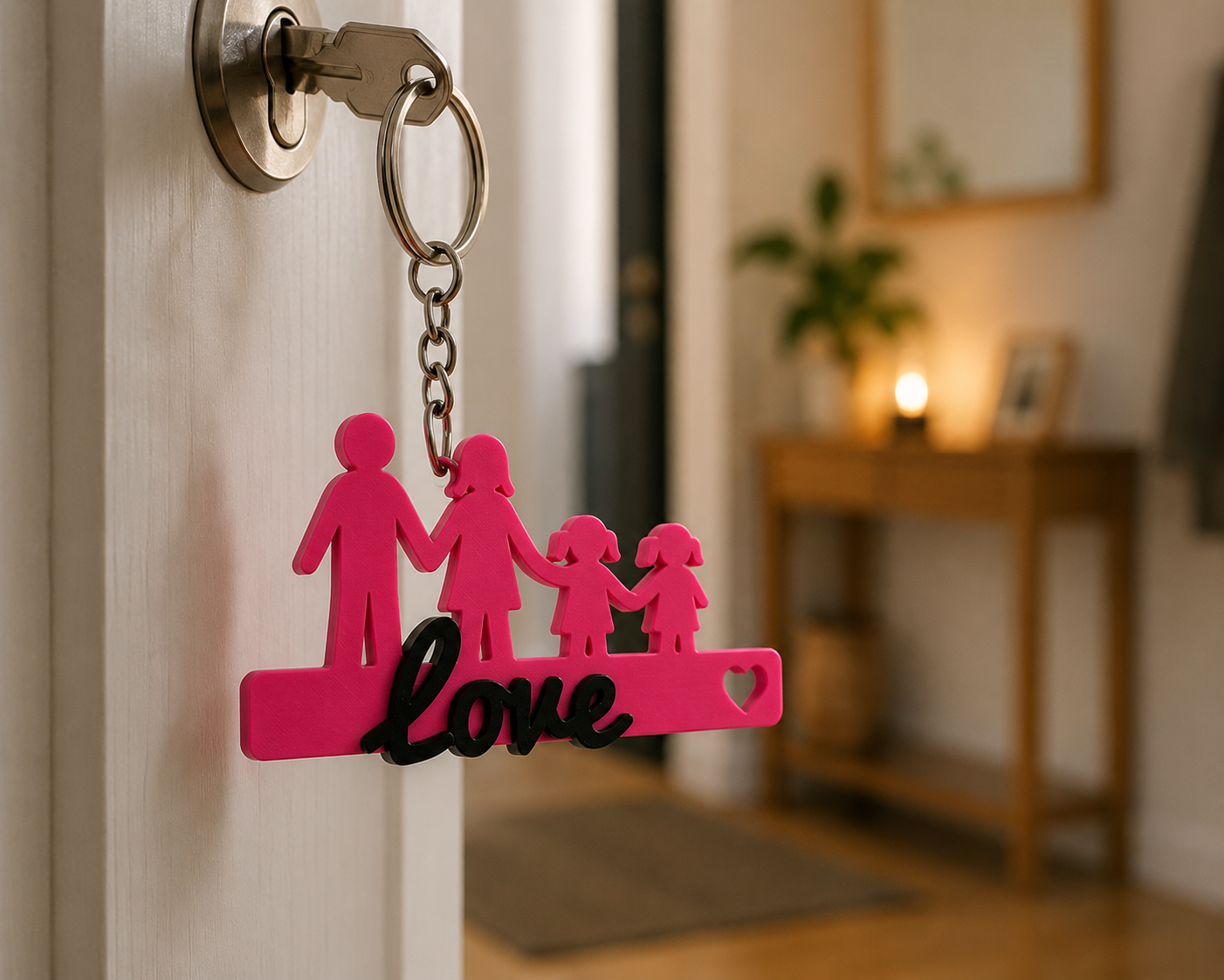 Porta-Chaves Família Personalizado 3D