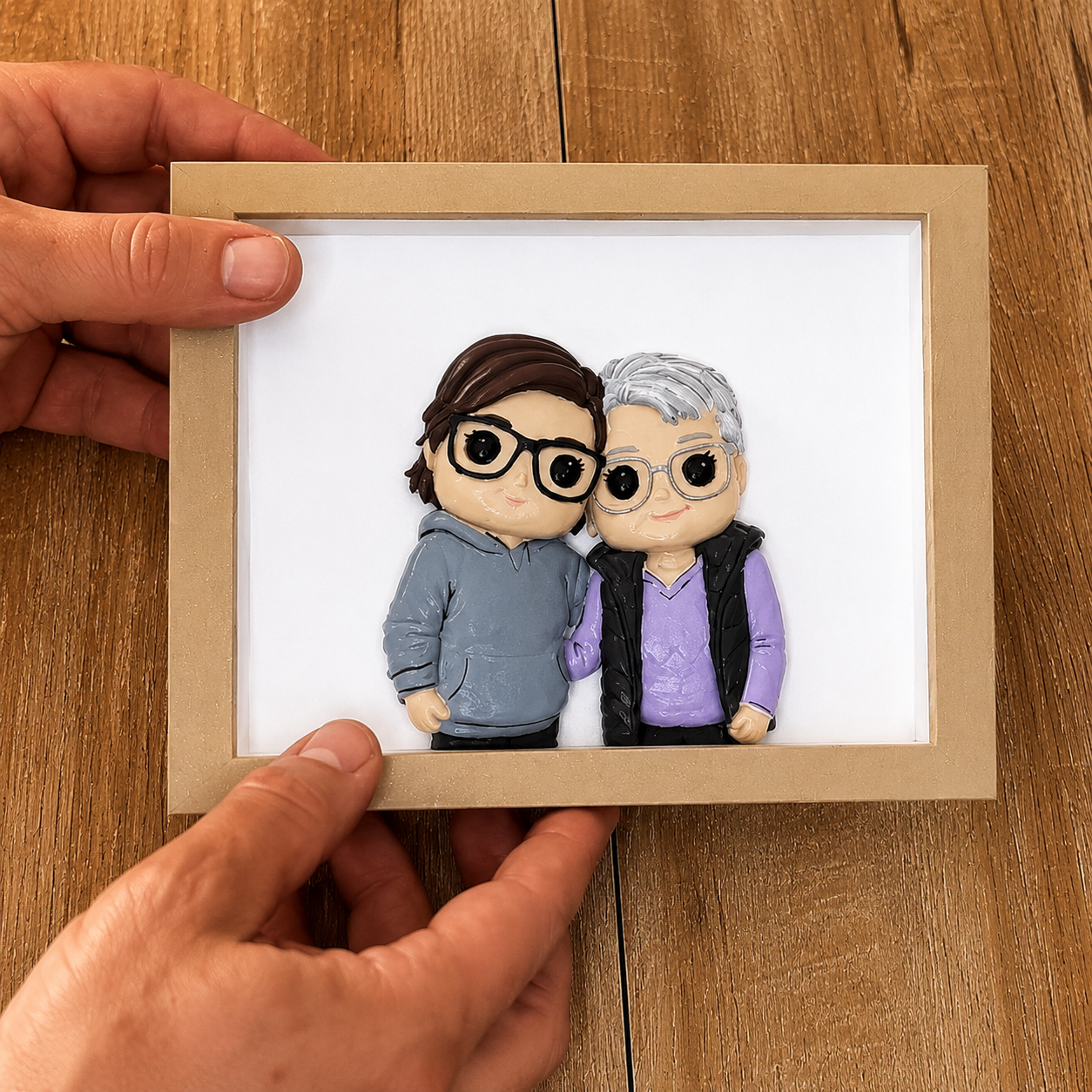 Quadro 3D VICLA com figuras personalizadas
